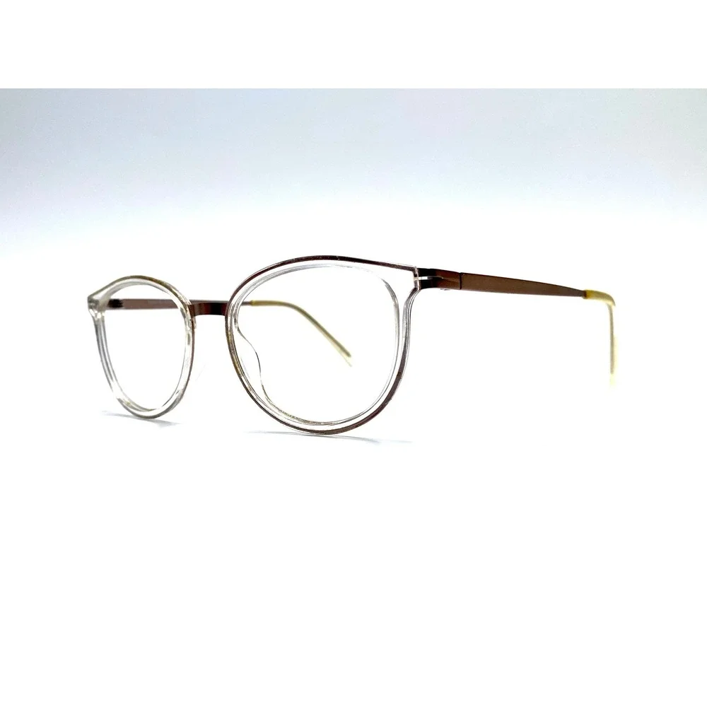 Isaac Mizrahi NY Women Eyeglass Clear Oval Gold Temples IM30001 PK 50-18-135